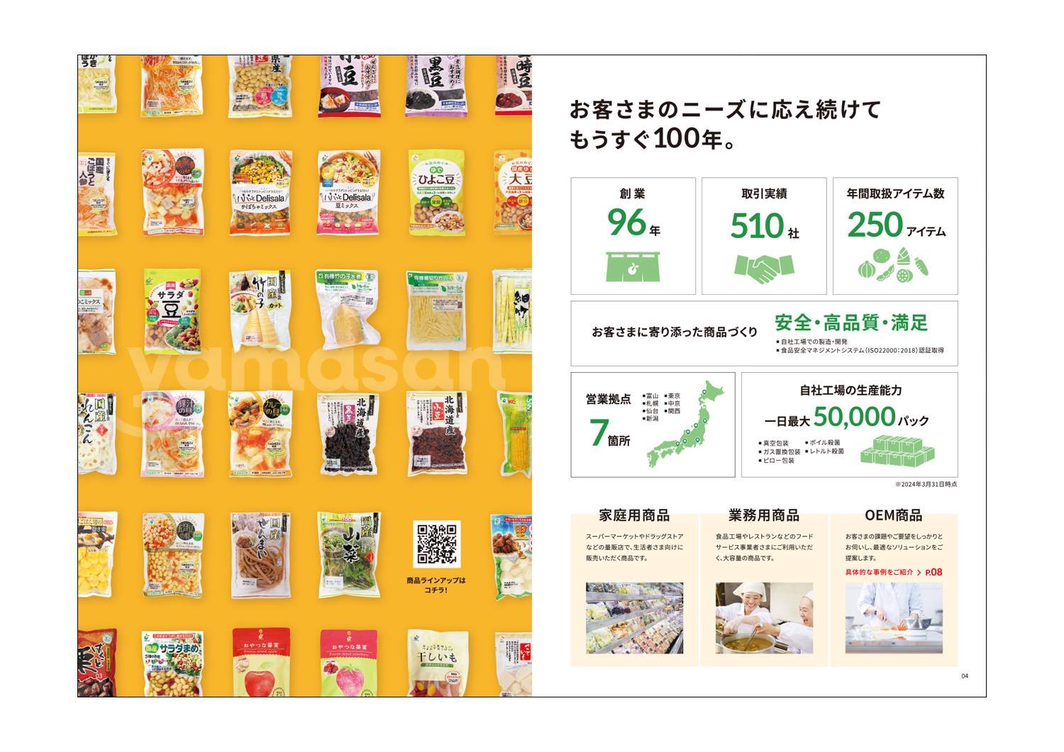 ヤマサン食品工業株式会社様パンフレット