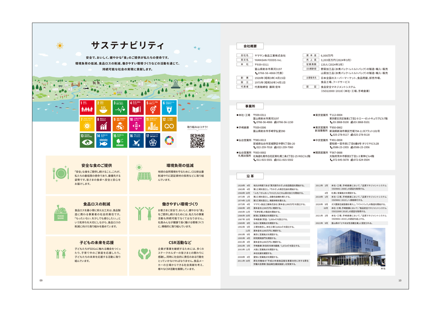 ヤマサン食品工業株式会社様パンフレット